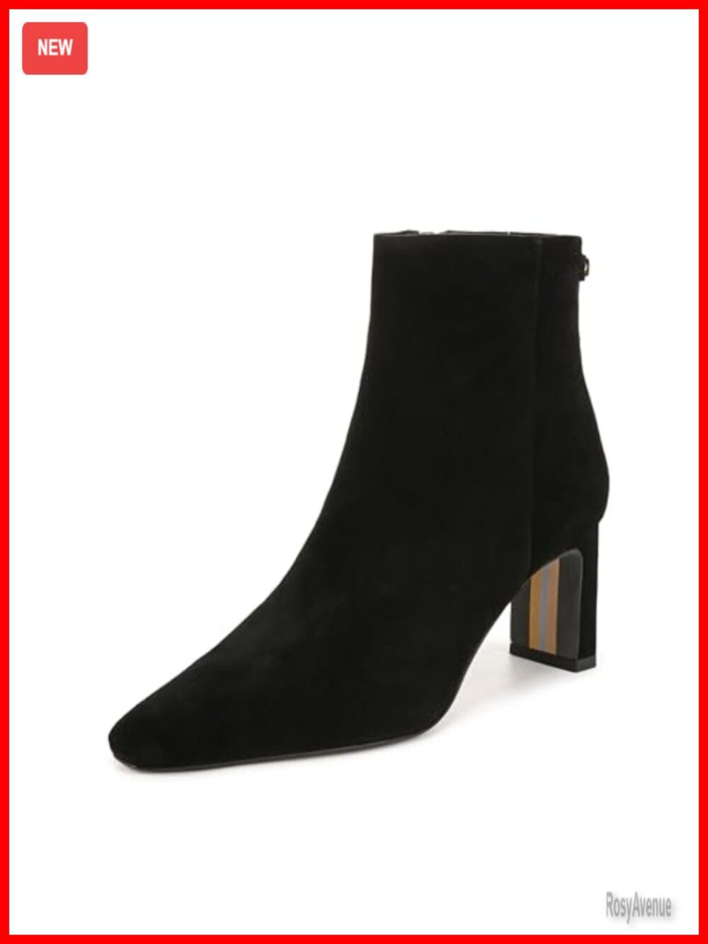 Sam Edelman Ankle Bootie Heeled Suede Snip Toe Zipper